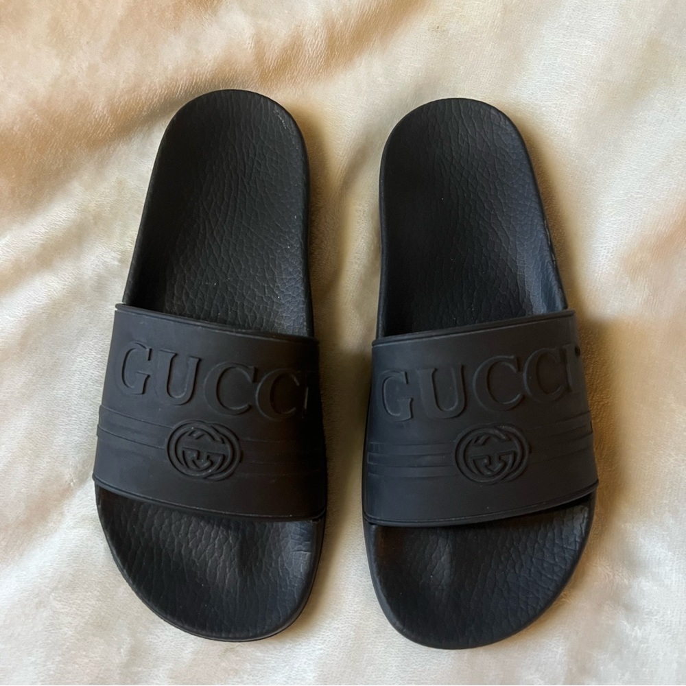 Authentic Gucci Black Slides